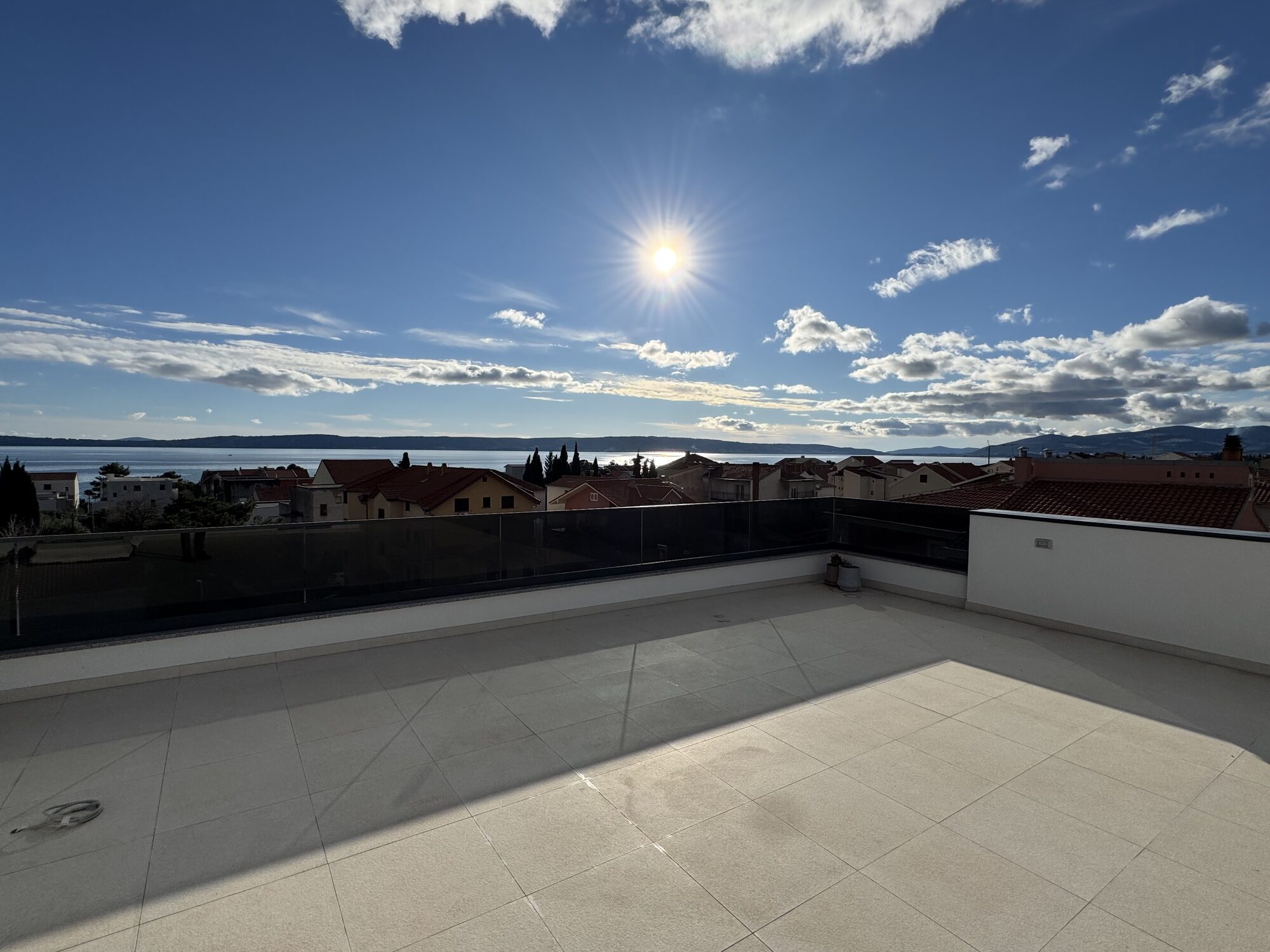 Private rooftop terrace overlooking the Adriatic